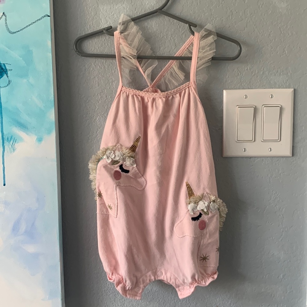 Girls unicorn romper